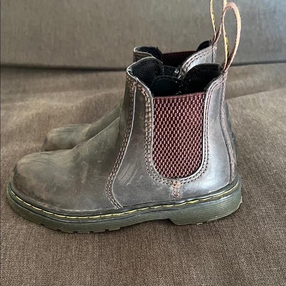 Dr. Martens Dark Brown Leather Ankle Boots - Picture 2 of 5